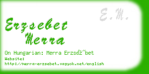 erzsebet merra business card